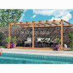 PERGOLA ADOSSÉE EN BOIS PALMA 5X4 M MADERLAND