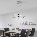 REALITY LEUCHTEN SUSPENSION LED PARMA, VARIATEUR SWITCH, CHROMÉE