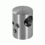 SUPPORT DE LIAISON TRANSVERSAL - POUR BARRE 12 MM - TUBE 40 X 40 MM - INOX 316 - BROSSÉ DESIGN PRODUCTION