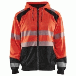 SWEAT ZIPPÉ À CAPUCHE HAUTE-VISIBILITÉ TAILLE 4XL - BLAKLADER