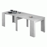 TABLE CONSOLE EXTENSIBLE COLORIS BÉTON -78 X 90 X 50 CM -PEGANE-