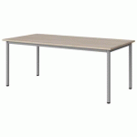TABLE MALIBU 160X80 T4 4P STRA ABS ACACIA/GRIS 9006