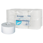 12 MINI BOBINES PAPIER TOILETTE LUCART STRONG L- ONE 180 M 2 ÉPAISSEURS