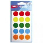 APLI-AGIPA SACHET DE 90 PASTILLES ADHÉSIVES POUR ÉCRITURE MANUELLE DIAMÈTRE 19 MM ASSORTIS 100088
