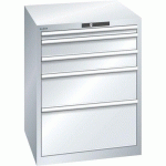 ARMOIRE GRIS CLAIR 717X725X850 AVEC 5 TIR. 200KG - LISTA
