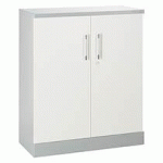 ARMOIRE PORTES BATTANTES COULEURS FUN H 107 CM - BLANC