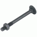 BOULON POUR BOIS TÊTE RONDE À COLLET CARRÉ ACIER ZINGUÉ NOIR 6X50 BOÎTE DE 200 - ULTIMA - 5036050