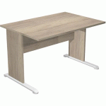 BUREAU DROIT PIEDS L FAST - 120 CM - CHÊNE - CHÊNE
