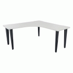 BUREAU EVIDENCE SYMÉTRIQUE 160X160 BLANC/ANTHRACITE - VINCO