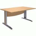 BUREAU DROIT QUATUOR PIEDS MÉTAL T.1316 - 140CM - MANUTAN EXPERT