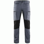 PANTALON DE TRAVAIL SERVICES STRETCH GRIS/NOIR TAILLE 58C - BLAKLADER