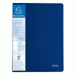 PROTÈGE-DOCUMENTS EN POLYPROPYLÈNE RIGIDE AVEC PORTE ÉTIQUETTE 3 FACES UP LINE OPAQUE 60 VUES - A4 - BLEU - LOT DE 12