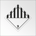 PLAQUE DE TRANSPORT ADR 9 - MATIÈRES ET OBJETS DANGEREUX - NORME ADR  - 100 X 100 MM - PLAQUE MAGNÉTIQUE - LOT DE 5