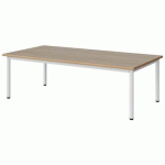 TABLE MALIBU 160X80 T1 4P STRA ALAISÉ CHÊNE 1146/BLC 9016