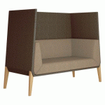 CANAPÉ GAIA - ISOLOIR 2 PLACES TISSU BEIGE