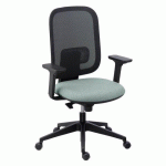 CHAISE DE BUREAU ALIA VERT - DOSSIER MAILLE - ACCOUDOIRS 1D