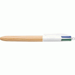 LOT DE 5 - BIC STYLO À BILLE RÉTRACTABLE 4COLOURS WOOD STYLE