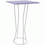 MANGE DEBOUT CYCLO 60 X 60 CM PLATEAU MAUVE POUDRÉ PIÈTEMENT GRIS