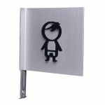 PICTOGRAMME NEOSIGN 3D DRAPEAU WC GARÇON NOIR - MANUTAN COLLECTIVITÉS