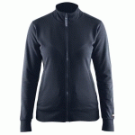 SWEAT ZIPPÉ FEMME MARINE FONCÉ TAILLE XS - BLAKLADER