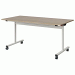 TABLE MALIBU RAB. 160X80 T6 DL STRA ABS CHÊNE 1146/BLC 9016 - MANUTAN EXPERT