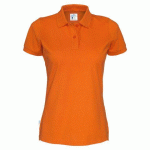 COTTOVER POLO MANCHES COURTES FEMME - CERTIFIÉ GOTS ORANGE - TAILLE M