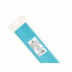 LOT DE 10 - PAPIER CRÉPON, SACHET DE 1 FEUILLE PLIÉE 75% AU FORMAT 2,50X0,50M - BLEU TURQUOISE