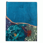 LOT DE 3 - K3 BLUE, CARNET CUIR 19X24 CM, 144 PAGES, LIGNÉ. - BLEU