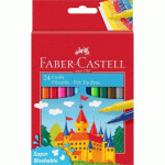 LOT DE 5 - FEUTRE SCOLAIRE FABER CASTELL CHATEAU POCHETTE DE 24
