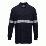 PORTWEST FR03 POLO ML MODAFLAME BANDE RÉTRO MARINE - TAILLE XXL