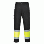 PORTWEST L049 PANTALON COMBAT HI-VIS BICOLORE JAUNE/NOIR - TAILLE M - STANDARD