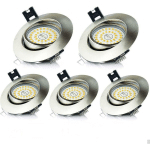 SPOT ENCASTRÉ LED 5W BLANC CHAUD ROND ULTRA PLAT ENCASTRÉ PLAFONNIER (LOT DE 5)