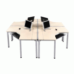 TABLE INFORMATIQUE FIGURA ½ LUNE Ø 170 CM PLATEAU MÉLAMINÉ SANS ACCÈS GOULOTTE - MANUTAN COLLECTIVITÉS