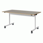 TABLE MALIBU RAB. 160X80 T6 DL STR ALAISÉ GRIS U727/BLC 9016