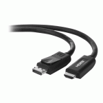 BELKIN F2CD001B06-E CÂBLE VIDÉO ET ADAPTATEUR 1,8 M DISPLAYPORT HDMI NOIR