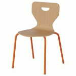 CHAISE MALIBU 4P - T4 - COQUE HÊTRE / ACIER ORANG 1028 - MANUTAN EXPERT