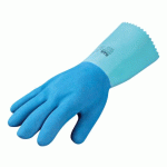LOT DE 5 - GANTS DE MÉNAGE LATEX MAPA JERSETTE 301 BLEU TAILLE 8 - LA PAIRE