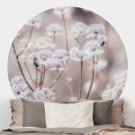 MICASIA - PAPIER PEINT ROND AUTOCOLLANT - WILD FLOWERS LIGHT AS A FEATHER Ø 50CM