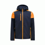 PRINTER PRIME PRIME VESTE SOFTSHELL HOMMES MARINE/ORANGE FLUO - TAILLE XXL