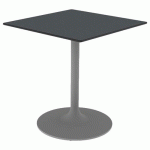 TABLE EKO 70X70 PLAT COMPACT ARDOISE - PIÈTEMENT GRIS 9006 - MOBIDECOR