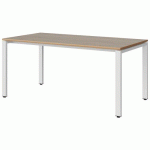 TABLE MALIBU 160X80 T5 SOUDÉ STRA ALAISÉ CHÊNE 1146/BLC 9016