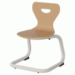 CHAISE MALIBU AST - T2 - COQUE HÊTRE / ACIER BLANC 9016 - MANUTAN EXPERT