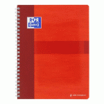 LOT DE 5 - CAHIER SPIRALE OXFORD OFFICE 17 X 22 CM - GRANDS CARREAUX - 100 PAGES
