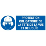 SOFOP - PROTECTION OBLIGATOIRE TETE/VUE/OUIE 330X75MM NORMASIGN EN ADHESIF