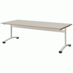 TABLE MALIBU 180X80 T3 DL STRA ALAISÉ BLC SEL W911/BLC 9016