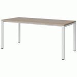 TABLE MALIBU 180X80 T6 SOUDÉ STRA ABS CHÊNE 1146/BLC 9016 - MANUTAN EXPERT