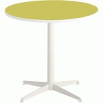 TABLE TAMARIS Ø 80 PL.VERT ANIS/BLANC PIET.BLANC/TRANSP.