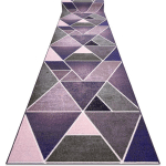 TAPIS DE COULOIR ANTIDÉRAPANT TRIANGLES LA GOMME VIOLET 133 CM PURPLE 133X140 CM