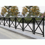 BARRIÈRE LISBONNE 1.50 M STRU SIMPLE CROIX ZINC NOIR 9005 - PROCITY