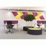 CLOISON ACOUSTIQUE GARY DESK - 120 CM - 500 X 1200 - 1 BUREAU - GRIS ANTHRACITE